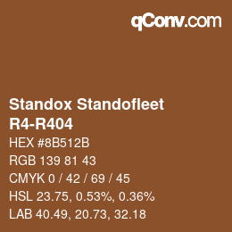 Código de color: Standox Standofleet - R4-R404 | qconv.com
