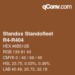 Code couleur: Standox Standofleet - R4-R404 | qconv.com