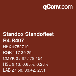 Color code: Standox Standofleet - R4-R407 | qconv.com