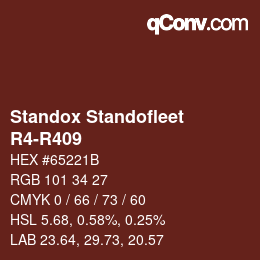 Color code: Standox Standofleet - R4-R409 | qconv.com