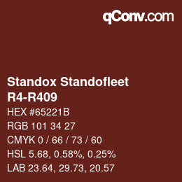 Code couleur: Standox Standofleet - R4-R409 | qconv.com