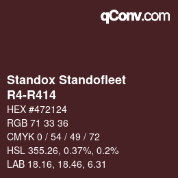 Color code: Standox Standofleet - R4-R414 | qconv.com