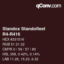 Color code: Standox Standofleet - R4-R416 | qconv.com