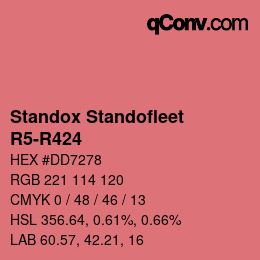 Color code: Standox Standofleet - R5-R424 | qconv.com