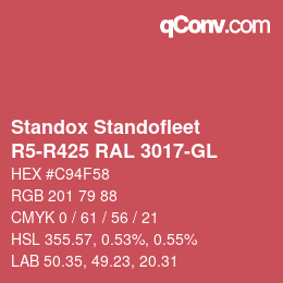 Color code: Standox Standofleet - R5-R425 RAL 3017-GL | qconv.com