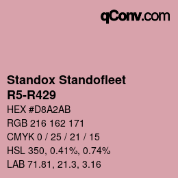 Code couleur: Standox Standofleet - R5-R429 | qconv.com