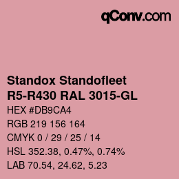 Color code: Standox Standofleet - R5-R430 RAL 3015-GL | qconv.com