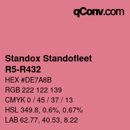 Color code: Standox Standofleet - R5-R432 | qconv.com