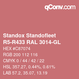 Code couleur: Standox Standofleet - R5-R433 RAL 3014-GL | qconv.com