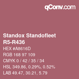 Código de color: Standox Standofleet - R5-R436 | qconv.com