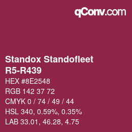 Color code: Standox Standofleet - R5-R439 | qconv.com