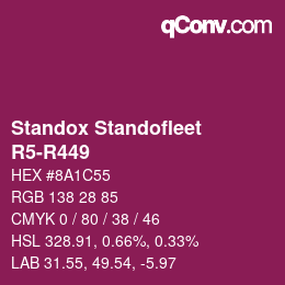 Código de color: Standox Standofleet - R5-R449 | qconv.com