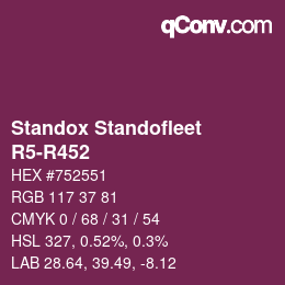 Color code: Standox Standofleet - R5-R452 | qconv.com
