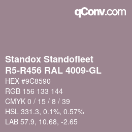 Color code: Standox Standofleet - R5-R456 RAL 4009-GL | qconv.com