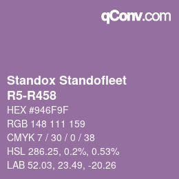 Farbcode: Standox Standofleet - R5-R458 | qconv.com