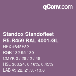 Color code: Standox Standofleet - R5-R459 RAL 4001-GL | qconv.com