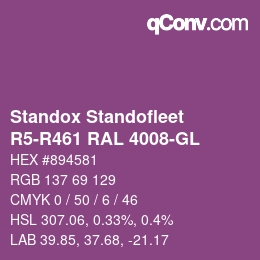 Color code: Standox Standofleet - R5-R461 RAL 4008-GL | qconv.com