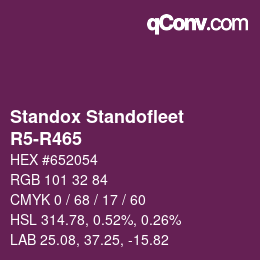 Code couleur: Standox Standofleet - R5-R465 | qconv.com
