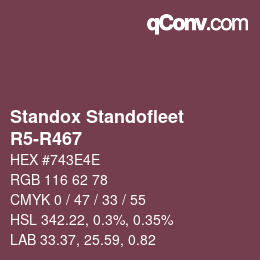 Código de color: Standox Standofleet - R5-R467 | qconv.com