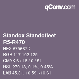 Color code: Standox Standofleet - R5-R470 | qconv.com