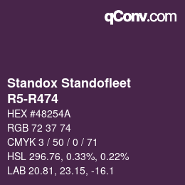 Color code: Standox Standofleet - R5-R474 | qconv.com
