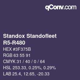 Code couleur: Standox Standofleet - R5-R480 | qconv.com