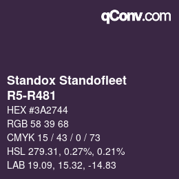 Code couleur: Standox Standofleet - R5-R481 | qconv.com