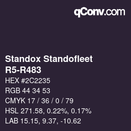 Farbcode: Standox Standofleet - R5-R483 | qconv.com