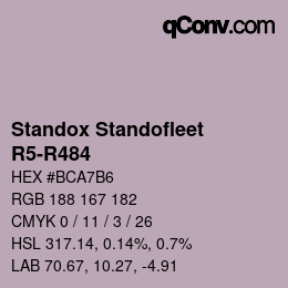 Color code: Standox Standofleet - R5-R484 | qconv.com