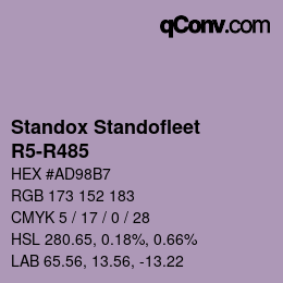 Farbcode: Standox Standofleet - R5-R485 | qconv.com