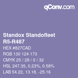 Color code: Standox Standofleet - R5-R487 | qconv.com