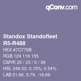 Color code: Standox Standofleet - R5-R488 | qconv.com