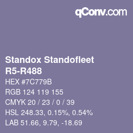 Code couleur: Standox Standofleet - R5-R488 | qconv.com