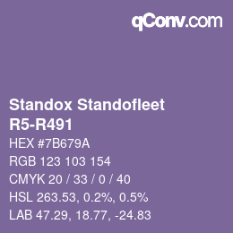 Color code: Standox Standofleet - R5-R491 | qconv.com