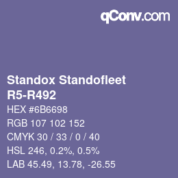 Color code: Standox Standofleet - R5-R492 | qconv.com