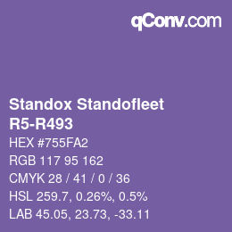 Code couleur: Standox Standofleet - R5-R493 | qconv.com