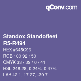 Color code: Standox Standofleet - R5-R494 | qconv.com