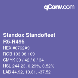 Color code: Standox Standofleet - R5-R495 | qconv.com