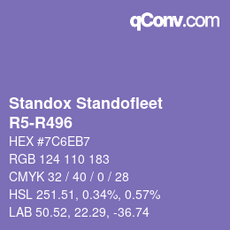 Código de color: Standox Standofleet - R5-R496 | qconv.com