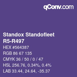Código de color: Standox Standofleet - R5-R497 | qconv.com