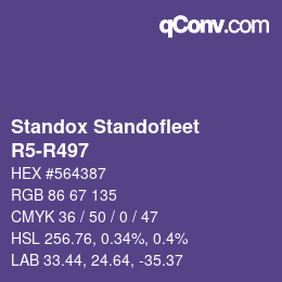 カラーコード: Standox Standofleet - R5-R497 | qconv.com