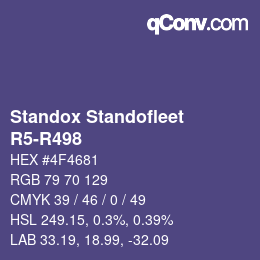 Color code: Standox Standofleet - R5-R498 | qconv.com