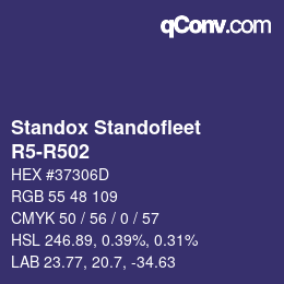 Color code: Standox Standofleet - R5-R502 | qconv.com