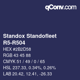 Color code: Standox Standofleet - R5-R504 | qconv.com