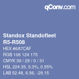 Código de color: Standox Standofleet - R5-R508 | qconv.com