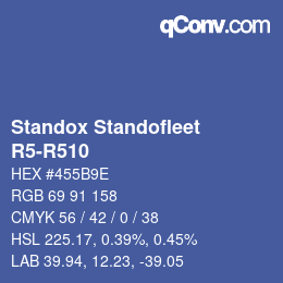 Color code: Standox Standofleet - R5-R510 | qconv.com