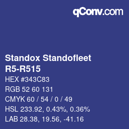 Código de color: Standox Standofleet - R5-R515 | qconv.com