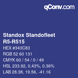 Código de color: Standox Standofleet - R5-R515 | qconv.com