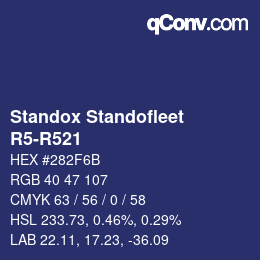 Código de color: Standox Standofleet - R5-R521 | qconv.com