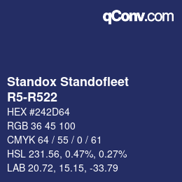 Color code: Standox Standofleet - R5-R522 | qconv.com
